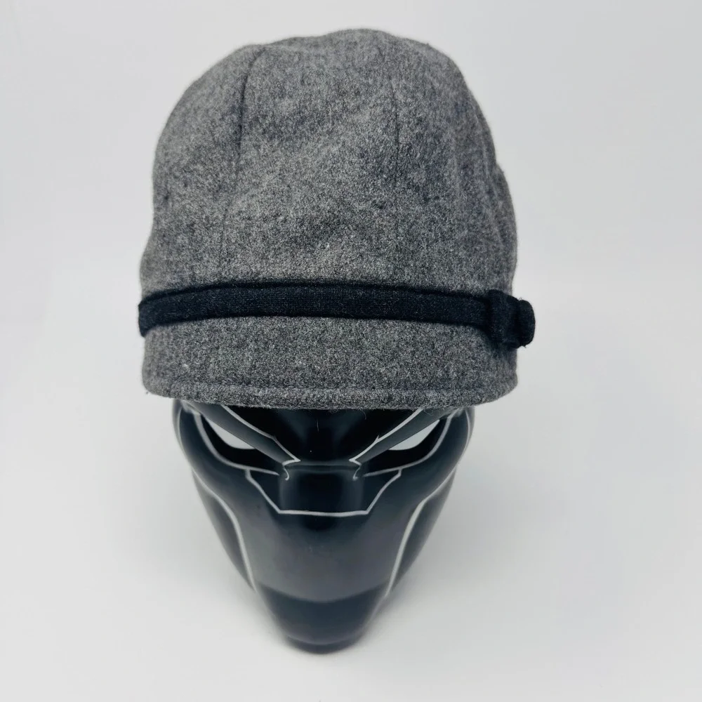 Vintage Goorin Bros Gray Wool Blend Flat‎ Cap Hat Medium Crown Logo